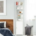 thumbnail image 4 of Costway 72''H Bathroom Tall Floor Storage Cabinet Free Standing Shelving Display White, 4 of 10