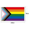 thumbnail image 2 of Bannière Drapeau Arc-en-Ciel Durable Résistante aux UV Drapeau de Fierté de Progrès Soutien pour Drapeau LGBT, 2 of 7