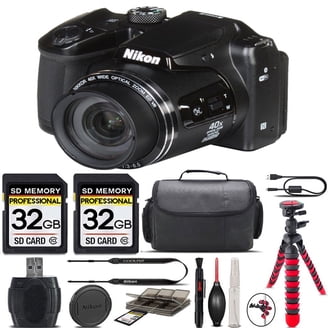 Nikon COOLPIX B500 Digital 40x Zoom Camera Black + Flash + 64GB