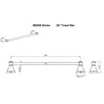 thumbnail image 2 of ARISTA Castilla Collection 24" Towel Bar Satin Nickel, 2 of 2
