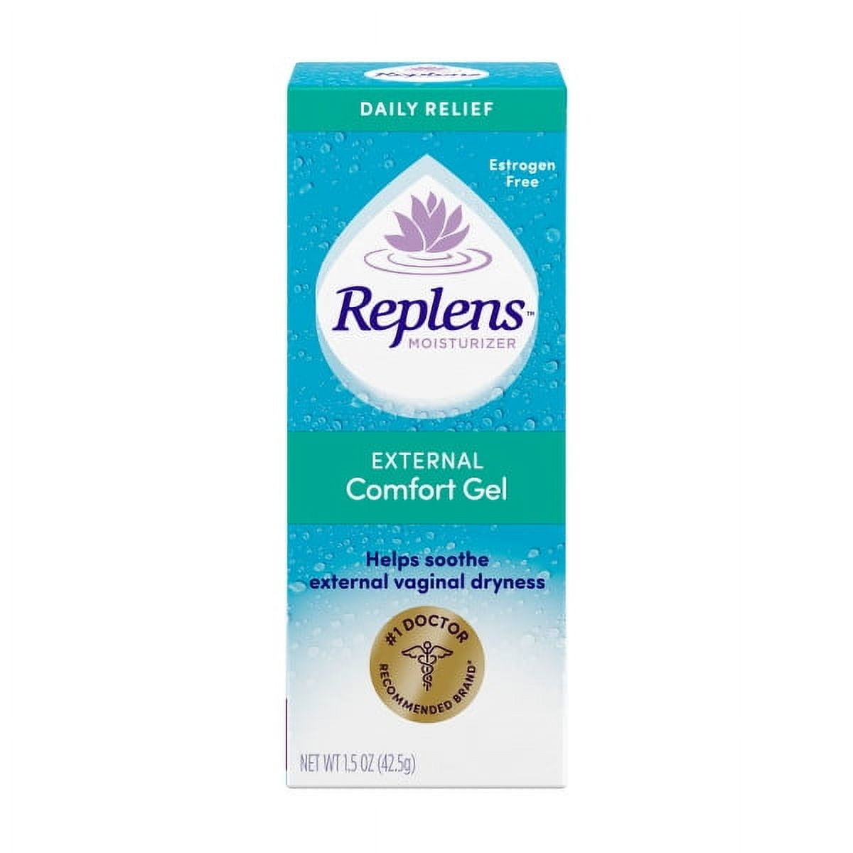 replens silky smooth personal lubricant Replens External Comfort Gel with HydraPro Complex, Vitamin E & Pro-Vitamin  B5 for Vaginal Moisture main image 0
