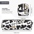 thumbnail image 3 of Fotbe Cow Pattern Leather Pencil Case, Pencil Pouch with Durable Zipper, Compact and Stylish Organizer for Stationery, Art Supplies, Travel Essentials, 3 of 7