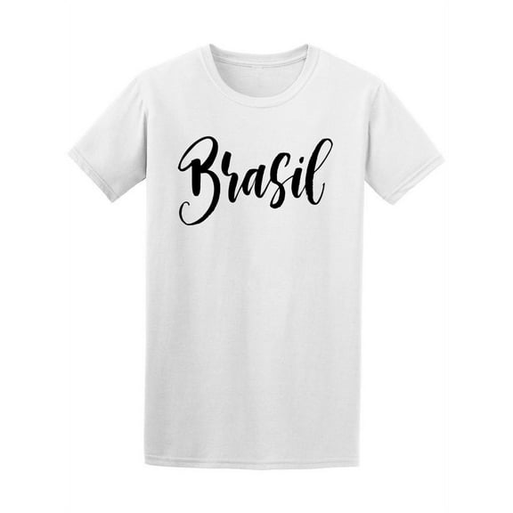 Brasil Modern Brush Art T-Shirt Men -Image by Shutterstock, Male Medium