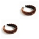 thumbnail image 2 of Jumpingount Diadema de terciopelo trenzado, diademas anchas, diadema de lujo para el pelo, banda para la cabeza, deportes, de cara, banquete de Color café 2Conjunto, 2 of 6