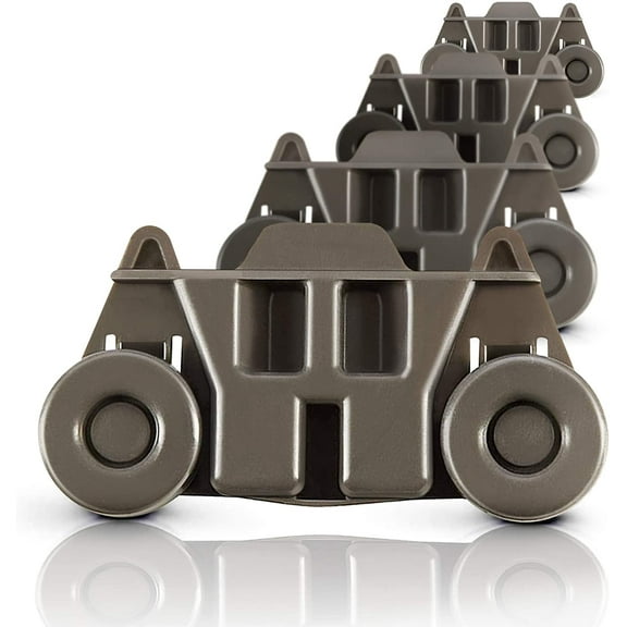 Monkemon  W10195416 (Packs of 4), Resistant to Rust Dishwasher Wheels Lower Rack for Kitchenaid Whirlpool Maytag Kenmore. Dishwasher Rack Parts W10195420 AP5983730 W10579095A Replacement Wheels