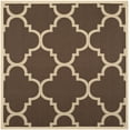 thumbnail image 3 of Safavieh Courtyard Becky Geometric Indoor/Outdoor Area Rug, Dark Brown, 5'3" x 5'3" Square, 3 of 14