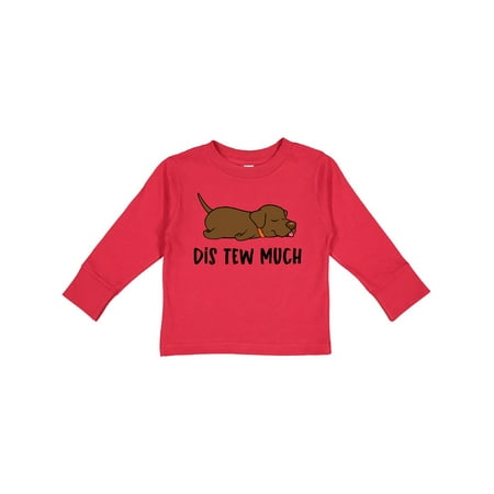 

Inktastic Napping Dis Tew Much Chesapeake Bay Retriever Gift Toddler Boy or Toddler Girl Long Sleeve T-Shirt