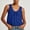 *Blue, variant on Women's V-Neck Sleeveless Button Down Tank Top, Casual Ruffled Strap Blouse Brown,Women's Plus M