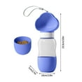 thumbnail image 3 of Dog Water Bottle with Food Container,Travel Puppy Water Bowl,Portable Pet Dispenser,Dog Gift Stuff Accessories Items,Puppy Essentials Necessities for Cat Walking and Hiking(4"×10",Purple), 3 of 7