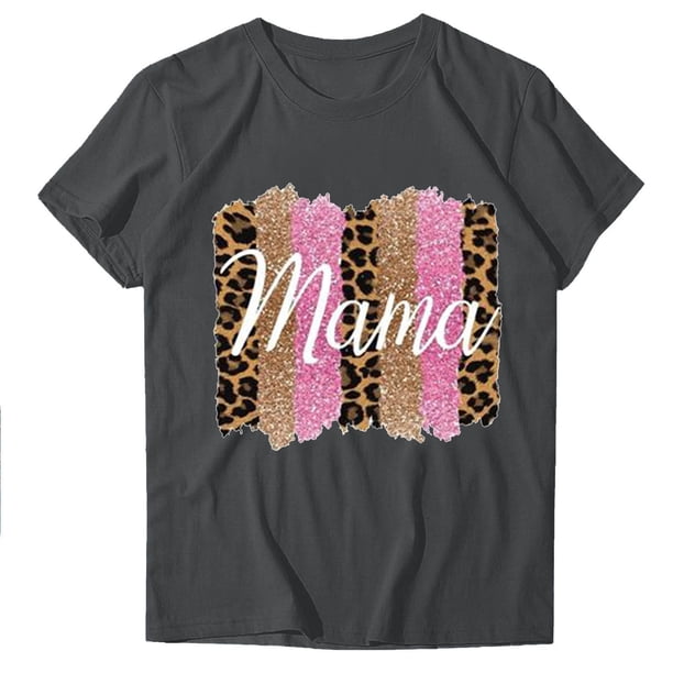 Blusas de Manga Corta para las Mujeres Divertido Impreso Cuello Redondo Tee, Vintage Humor Gráfico Blusas de Primavera para las Mujeres