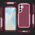 thumbnail image 6 of Dteck Case for Samsung Galaxy S24,Shockproof Heavy Duty Dual Layer Protective Hard PC Textured Back & Soft Bumper Cell Phone Cover,Rose, 6 of 7