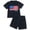 XA01-Black, variant on Toddler Boys Independence Day Outfits Summer Casual Tank Top Shorts Set(White,18-24 Months)