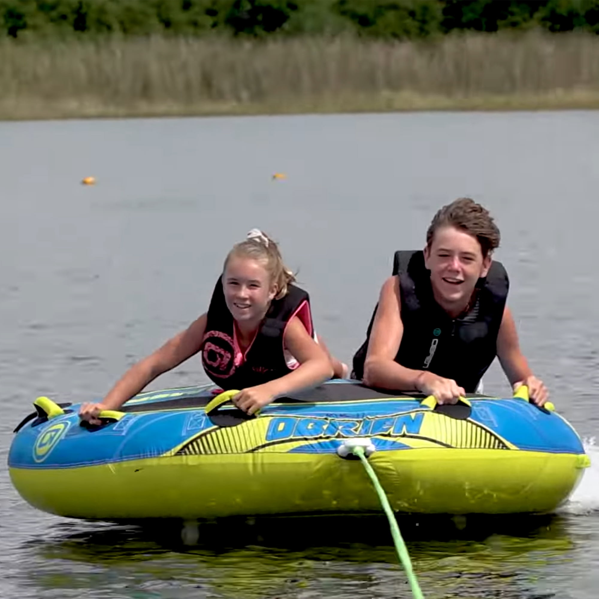 O'Brien Super Screamer 2 Person Inflatable Towable Boating Water Sports Tube