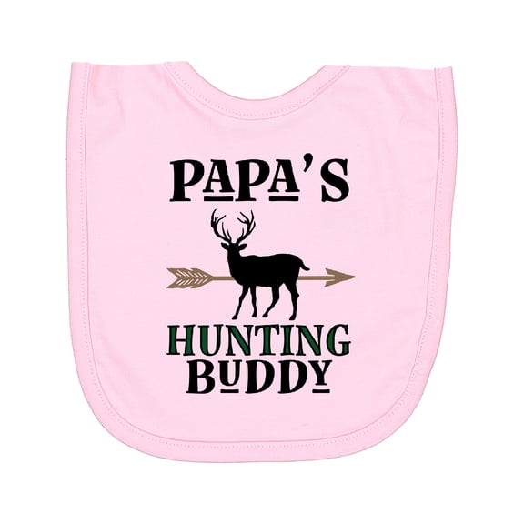 Inktastic Papa Hunting Buddy Bow Hunter Newborn Bib