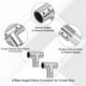 thumbnail image 3 of Conector de Varilla de Cortina de Esquina Uxcell, 2 Pcs Conector de Esquina para Varilla de 3/4", Plata Brillante, 3 of 5