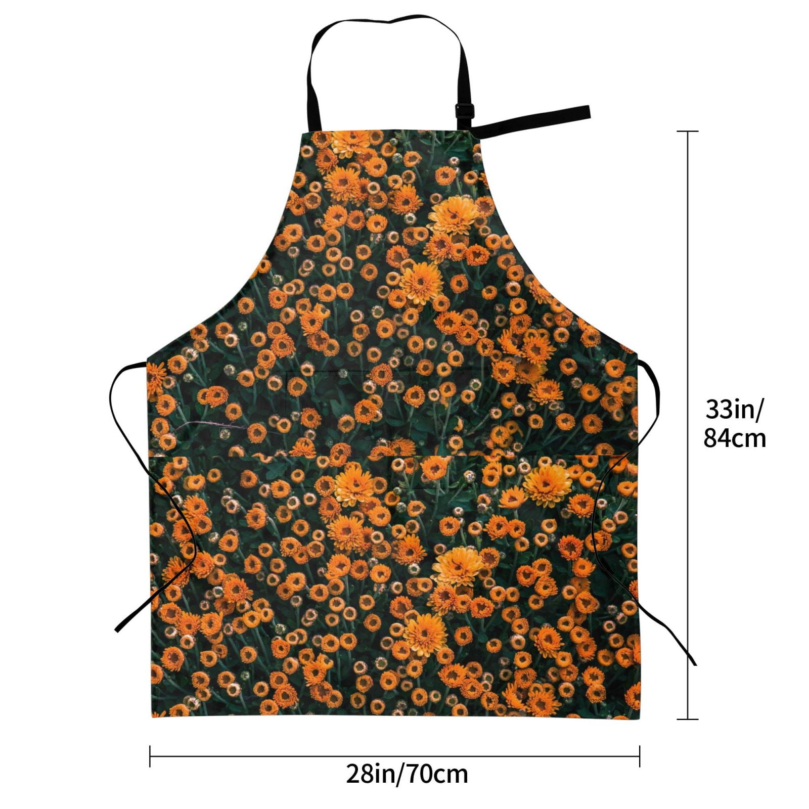 Kdxio Daisies Apron with Pockets Adjustable Kitchen Aprons for Men Women Waterproof Aprons for Cooking,Drawing,Crafting, Baking Household Cleaning