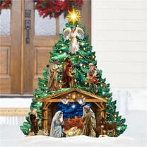 48' Nativity-Themed Christmas Tree Outdoor Indoor Dcor Wooden Christmas Decoration by D. Gelsinger