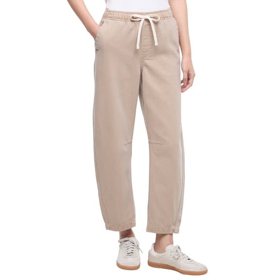Gap Women's Pull-On Pant, Drawstring Waist, Cotton Blend, Tan, Medium