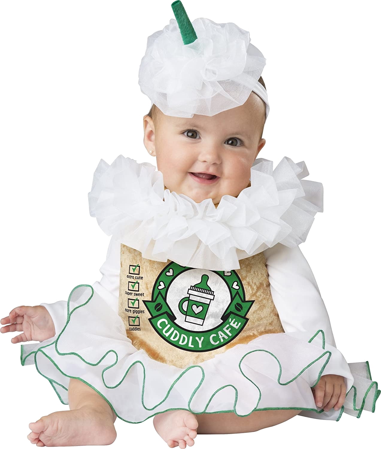 InCharacter Costumes Cappuccino Cup Dress Onesie with Attached Tutu for Infant (6-12) Months