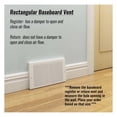 White Baseboard Return Grill with 7/8" Turn Back (18" x 6" Duct Opening