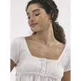 thumbnail image 4 of No Boundaries Babydoll Top with Short Sleeves, Women's, 4 of 6
