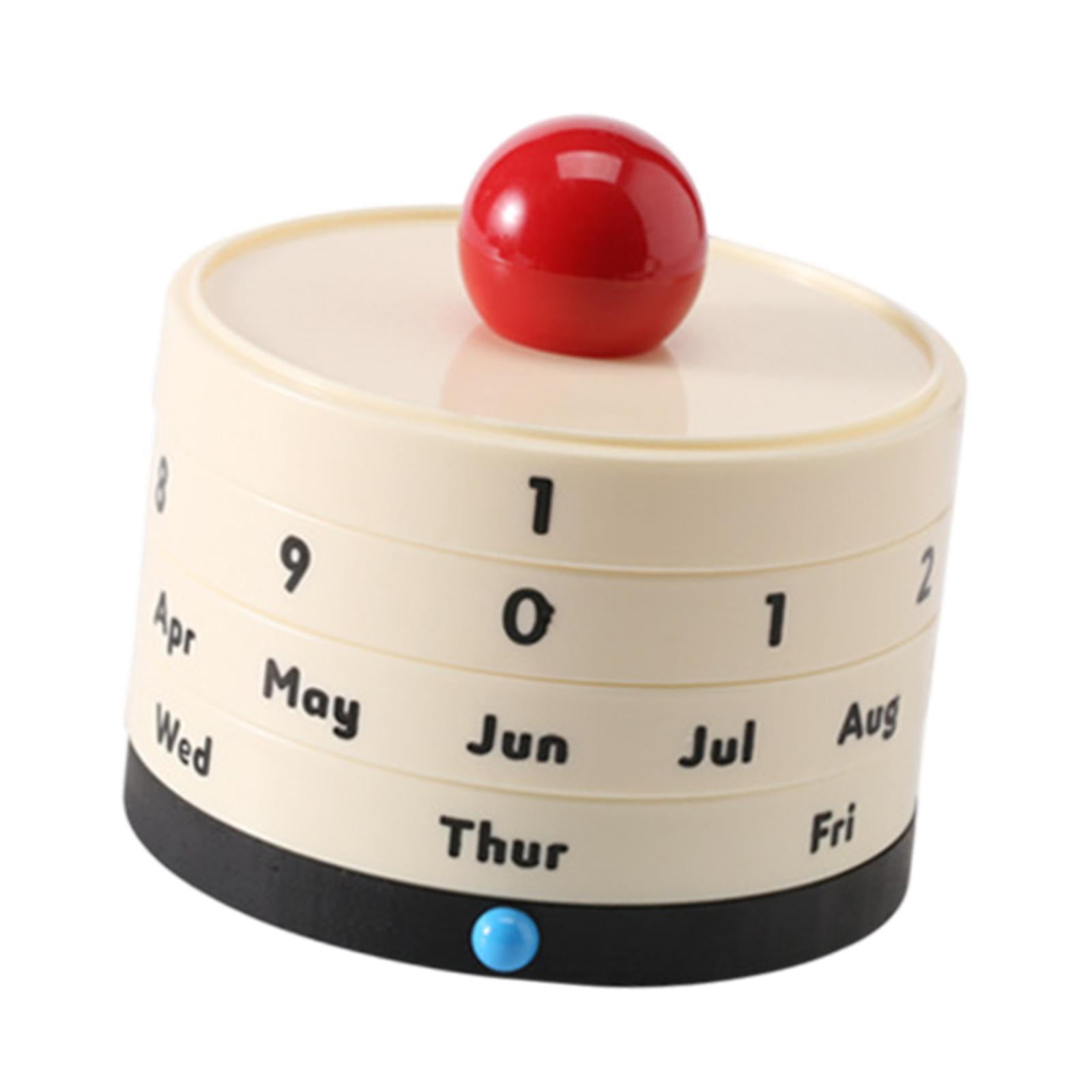 Zxpjkyu Desk Calendar Perpetual Calendar Desktop Accessory Small Cute Decoration Modern beige