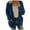 Brown, variant on Fesfesfes Women Plush Jacket Casual Long Sleeve Button Solid Color Cardigan Tops Blouse Fleece Coat