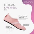 thumbnail image 3 of FITKICKS Live Well Active Footwear Quick Dry Foldable Water Shoes, Heathered Light Pink (Women's), 3 of 9