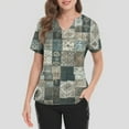 thumbnail image 4 of Ktyne Tuniques Médicales pour Femmes à Col en V, Hauts de Sarrau à Manches Courtes Extensibles, Blouse d'Infirmière Décontractée, Hauts de Sarrau avec Poche, Gris Foncé, TTG, 4 of 4