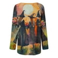 thumbnail image 4 of YUGYXL Women's Midsummer Witches T-Shirt Halloween Witch Party Shirts Long Tunics Tops to Wear with Leggings Green XXXL, 4 of 5