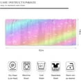 thumbnail image 4 of Rainbow Valance for Windows Kitchen Curtains 52Wx18H Inch Rod Pocket Kids Pastel Cute Colorful Sky Star Girls Art Printed Cartoon Princess Living Room Bedroom Window Drapes Treatment 2 Panels, 4 of 5