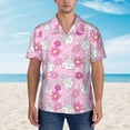 thumbnail image 4 of Daiia Sunflower Rabbit Hawaiian Shirt for Men Gentle Cotton Regular Short Sleeve Casual-Small, 4 of 9