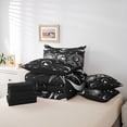 thumbnail image 6 of Homewish Boho Sun Moon 7 Pieces Bedding Comforter Set,Bohemain Tribal Full Bedding Set,White Black Fitted Sheet Flat Sheet For Kids,Ultra Soft Home Decor Reversible, 6 of 8