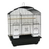 YML 3/8" Bar Spacing Shall Top Small Bird Cage with Large Swing Out Door - Black