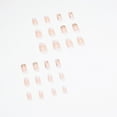 thumbnail image 5 of Fofosbeauty 24pcs Press on False Nails Tips, Square Artificial Nails, French White with Goldpink, 5 of 7