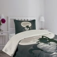thumbnail image 4 of Ambesonne Underwater Quilted Coverlet 2 Pcs, Mermaids at Night, Twin Size, Black Grey, 4 of 5