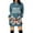 Blue, variant on Wang6 Plus Size Christmas Hoodie Dress for Women Cute Reindeer Printed Pullovers Sweatshirts Dress Fall Xmas Long Sleeve V Neck Loose Fit Mini Dresses with Pocket White XL