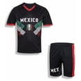 thumbnail image 3 of Unisex Kids Soccer Outfits for Boys Girls Mexico Team Athletic Short Sleeve T Shirt and Shorts Outfit for Youth Sports Apparel Clothes Set 2-14 Years, 3 of 3