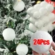 thumbnail image 2 of Bolas de espuma blanca para Navidad, adornos para árbol de Navidad, colgantes, bolas para fiestas, bodas, decoración del hogar, suministros para fiestas, 2 of 5