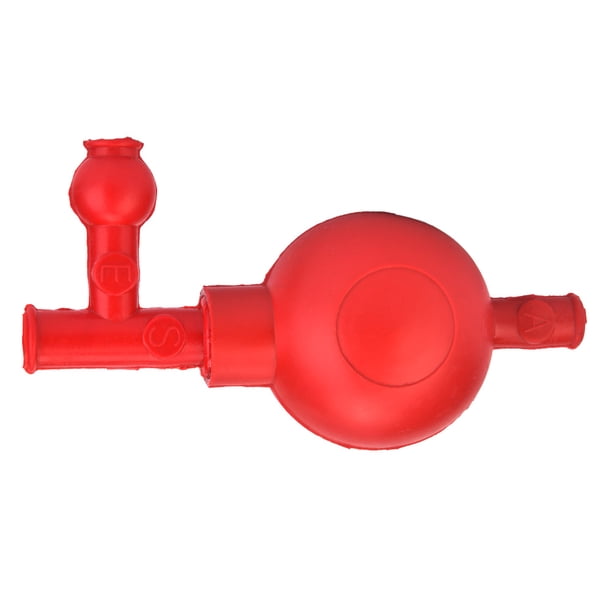 Bombilla De Succión De Goma, Llenador De Pipeta De Tres Válvulas, Gran Fuerza De Succión Para Laboratorios, Caucho, Tamaño De 1,7 Oz