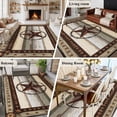 thumbnail image 5 of 5'x8' Area Rugs, Texas Star Farm Indoor Outdoor Area Rug for Living Room Bedroom, Vintage Country Star Brown Wood Grain Washable Bathroom Rugs Kitchen Floor Carpet Mats Home Decor Aesthetic, 5 of 8