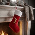 thumbnail image 3 of Unique Bargains Double Layer Modern Cozy Reindeer Christmas Stocking Letter I 18", 3 of 5