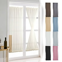Dianli Gifts High Density Solid Color French Door Curtain Panel, Rod Pocket Window Treatment, Light Filtering for Sliding Doors, 25"x40", Multiple Colors Time-Limited Price Slashes & Steals