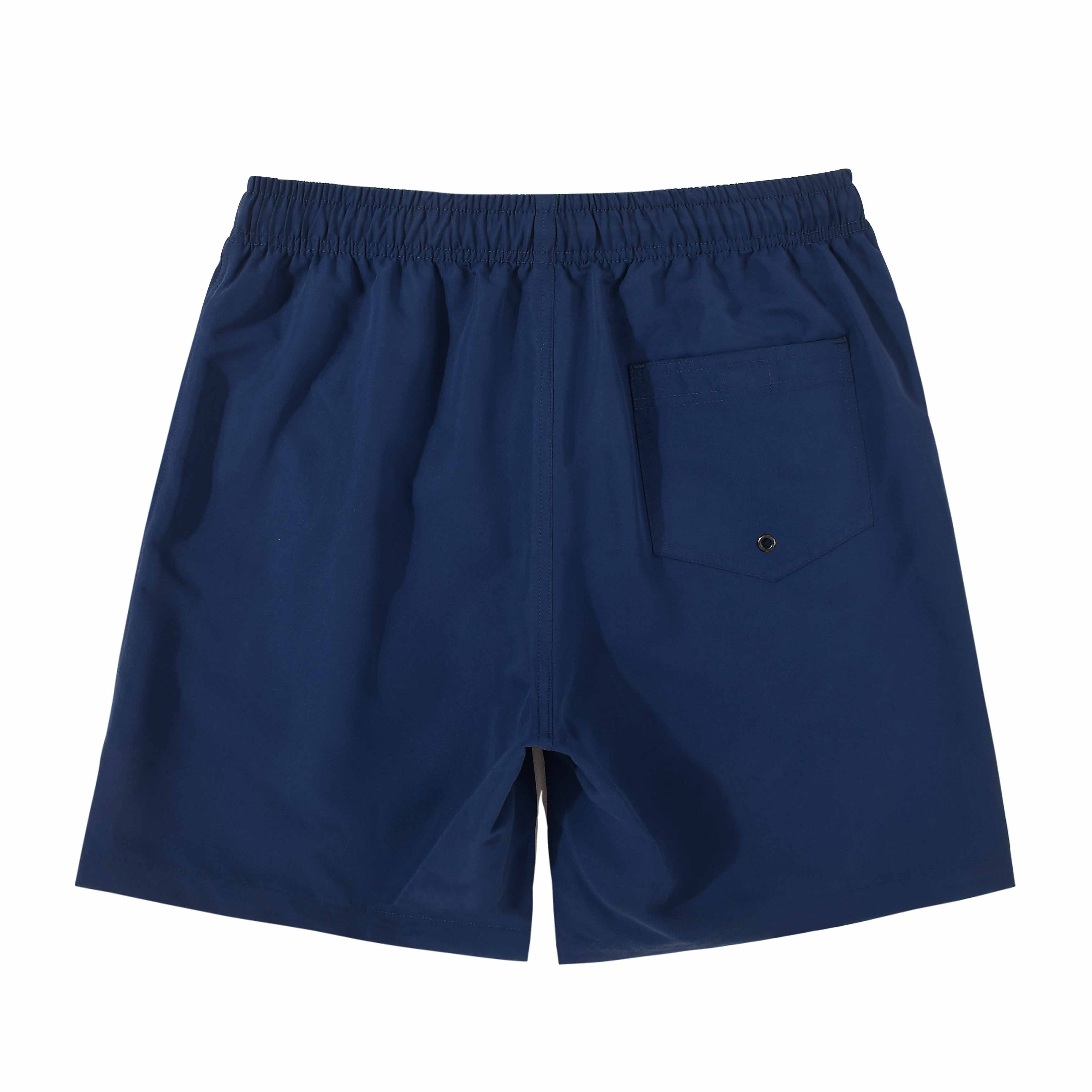 3 Pcs Mens Swim Trunks With Mesh Liner Quick Dry Bathing Suit Swimswear Navy Blue Light Blue Royal Blue Size L