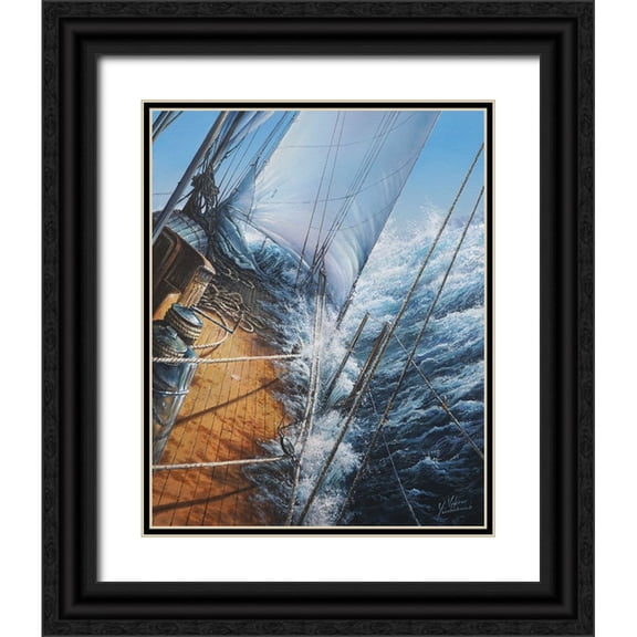 Yushkevich, Viktor 12x14 Black Ornate Wood Framed with Double Matting Museum Art Print Titled - Elemental Power