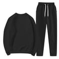 thumbnail image 6 of Chiccall Men's Fleece Tracksuits Solid 2 Piece Set Crewneck Sweatshirts & Open Bottom Sweatpants with Pockets, 6 of 7