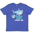 thumbnail image 3 of Inktastic My Great Aunt Loves Me with Cute Sharks Youth T-Shirt, 3 of 5