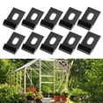 thumbnail image 4 of Fixations Métalliques Attaches Aluminium Serres Ensemble de Fixations Clips de Base de Serre, Clips de Base, 10 Pcs pour Serres de Jardin Noir, 4 of 8