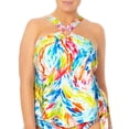 thumbnail image 2 of Time and Tru Women's and Women’s Plus O Ring Hanky Hem Tankini Swim Top, 2 of 5