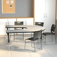 thumbnail image 2 of Flash Furniture Wren 60''W x 66''L Horseshoe Grey Thermal Laminate Activity Table - Standard Height Adjustable Legs, 2 of 10